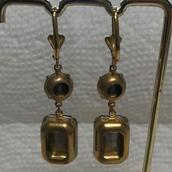 Tudors Anne Boleyn Gold & Double Ruby Renaissance Earrings, Handmade Replicas - Picture 8 of 14